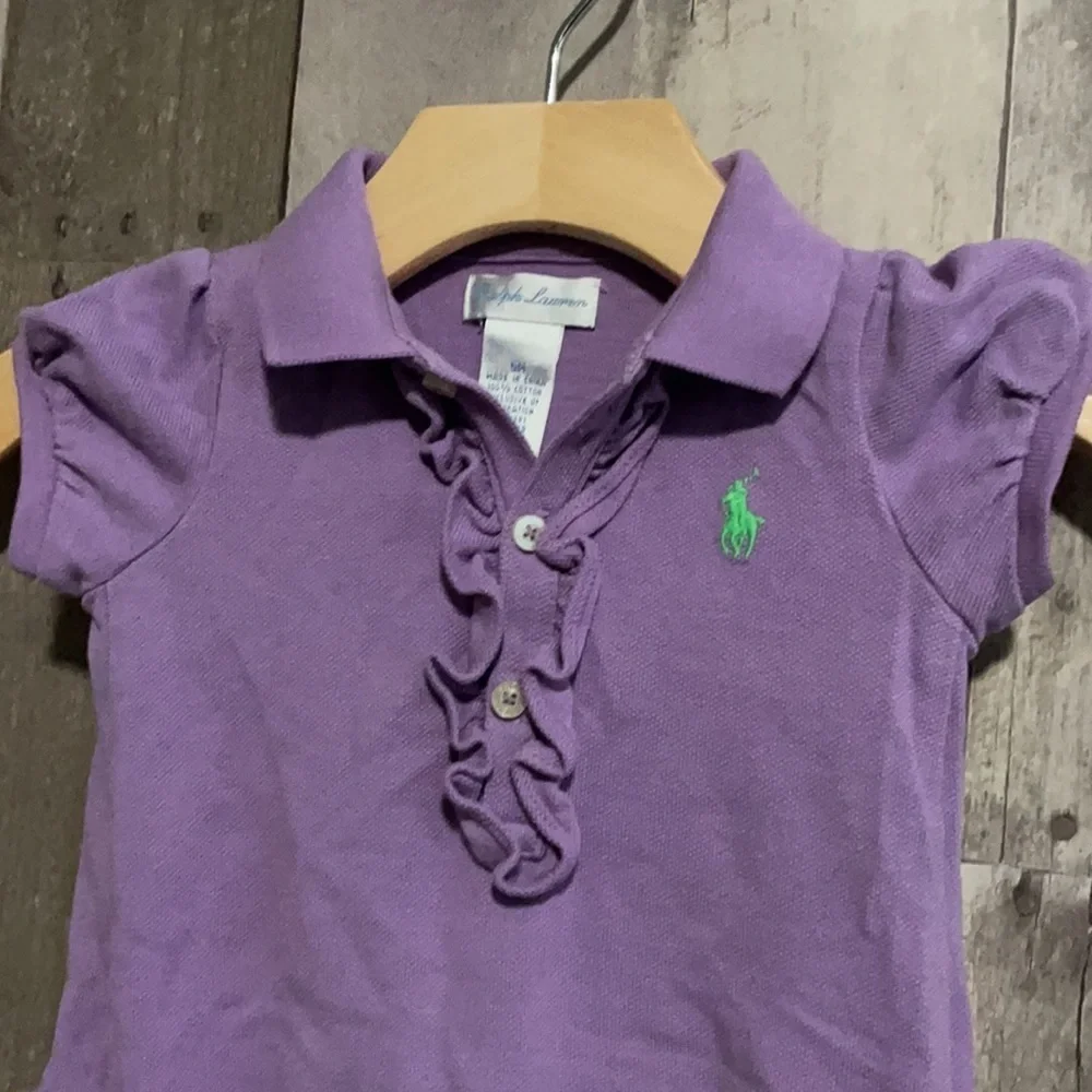 Polo Ralph Lauren Purple Ruffle Onesie 9 months